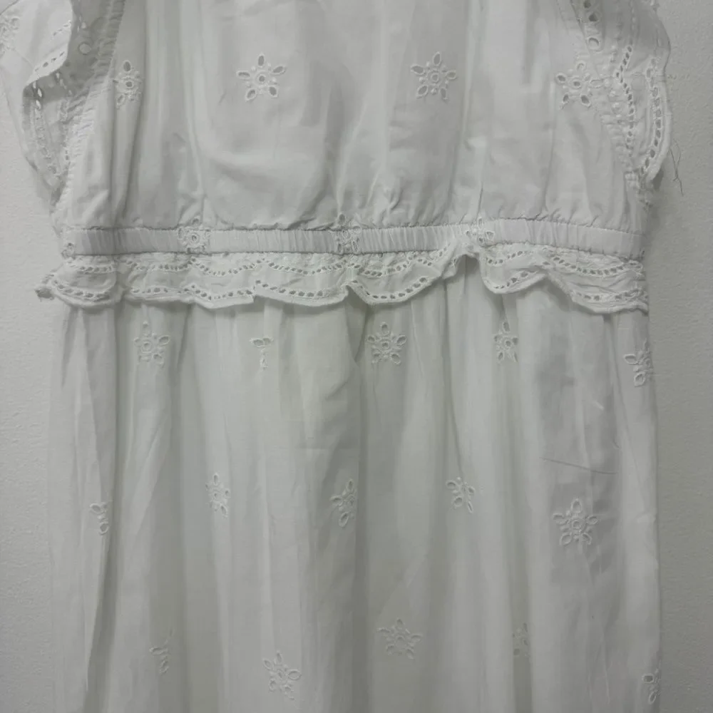 Justice White Eyelet Lace Maxi Dress Size 14